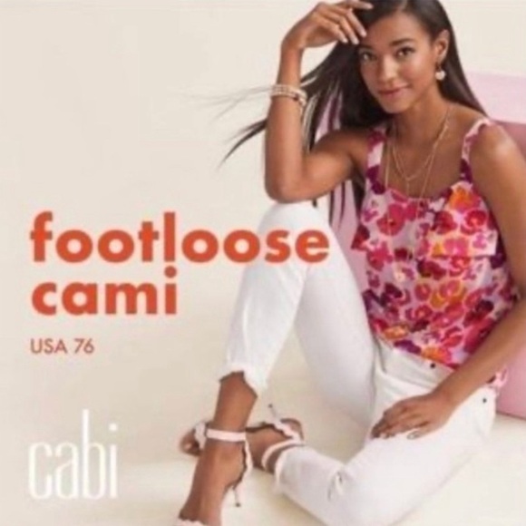 CAbi Tops - CAbi Footloose Cami Pink Floral Tank